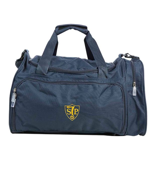 BAG 57 SJP St John s Priory Kit bag Navy gold logo one