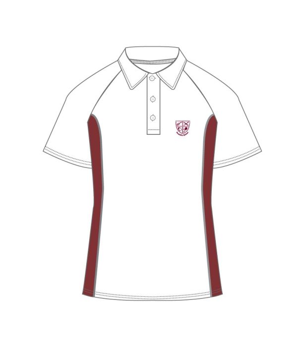 Polo shirt 2025 maroon and white